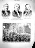 Original Old Antique Print 1880 Duke Connaught Woolwich Lord Mayor Alderman