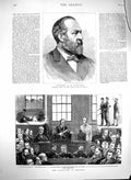Original Old Antique Print 1880 General Garfield Agitation Ireland Limeric 19th