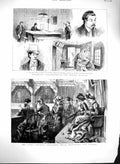 Original Old Antique Print 1880 Ladies Gallery Parliament New Zealand Au 19th