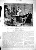 Original Old Antique Print 1880 Herr Zschokke Door Locks Illustration Hawthorne