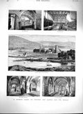 Old Antique Print 1880 Benedict'S Monastery Augustus Loch Ness Scotland 19th