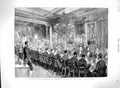 Original Old Antique Print 1880 Banquet Major-General Frederick Roberts Club