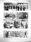 Original Old Antique Print 1880 Land Agitation Ireland Boycott Expeditio 19th