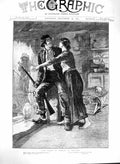 Original Old Antique Print 1880 Reign Terror Ireland Man Woman Gun Norah Tim