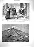 Old Antique Print 1880 Westminster Play Terence'S Andria Vesuvius Volcano 19th