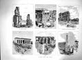 Old Antique Print 1880 Cairo Nile Colossuses Thebes Luxor Karnac Rameses 19th