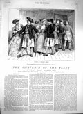 Antique Print Ref.301 1880 Illustration Chaplain Fleet Charles Green Besant