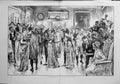 Original Old Antique Print 1880 Scene Christmas Virginia Dancing Romance M 19th
