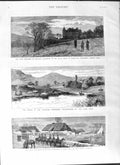 Original Old Antique Print 1881 Police Ireland Bence Jones Transvaal Heidelberg