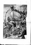 Original Old Antique Print 1881 Sea Life Boat Ship Passengers Fine Art 0 19th