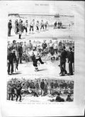 Original Old Antique Print 1881 Siers Sport New Years Syria Ship Man-O-War 19th