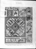 Original Old Antique Print 1881 Pavement Roman Brading Isle Wight Arch Victorian