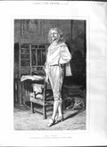 Old Antique Print 1881 John Pettie Art Portrait His Grace Man Book Chair 0 19th