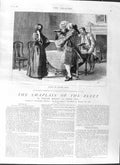 Old Antique Print 1881 Illustration Story Chaplain Fleet Lady Men Books 19th