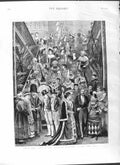 Original Old Antique Print 1881 Fancy Ball Mayor Liverpool Town Hall Costumes