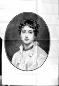 Original Old Antique Print 1881 Portrait Beautiful Lady Philip Calderon 19th