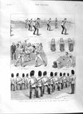 Original Old Antique Print 1881 Assault Arms Albert Hall Afghan War Relief Sier
