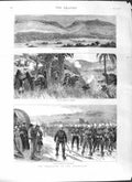 Original Old Antique Print 1881 Transvaal War British Siers Biggarsberg Boer