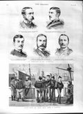 Original Old Antique Print 1881 Ireland Sailors Queenstown War Transvaal Elliot
