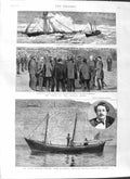 Old Antique Print 1881 Leone Caprera Fondacaro Boat Indian Chief Ship Sea 19th