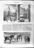 Original Old Antique Print 1881 Cart Horse Show Islington Royal Wedding Berlin
