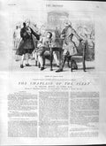 Old Antique Print 1881 Illustration Story Chaplain Fleet Lord Eardesley 19th