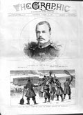 Original Old Antique Print 1881 Alexander Czar Russia Railway Train Cronstadt