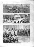 Original Old Antique Print 1881 Czar Alexander Russia Moscow Train Petersburg