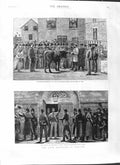 Original Old Antique Print 1881 Land Agitation Ireland Kilmainham Prison Cattle