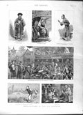 Original Old Antique Print 1881 China Beggar Tinker Schoolmaster Kuldja Te 19th