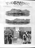 Original Old Antique Print 1881 Earthquake Scio Ashantee War Elmina Cast 19th