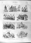 Original Old Antique Print 1881 Course Musketry Instruction Hythe Sport Sketch