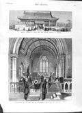 Original Old Antique Print 1881 Funeral Beaconsfield Hughenden China H Victorian