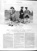 Old Antique Print 1881 Illustration Story Chaplain Fleet Lord Chudleigh 19th