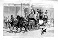 Old Antique Print 1881 Coach White Horse Cellar Piccadilly London Scene 19th