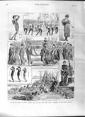 Original Old Antique Print 1881 Scene Gilbert Sulivan Comic Opera Patience 19th
