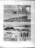 Original Old Antique Print 1881 Tunis Si Aly Bey Kef Forts Court Bardo Pal 19th