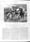 Old Antique Print 1881 Illustration Story Chaplain Fleet Highway Robbers 19th