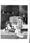 Old Antique Print 1881 Royal Baby Mother Dancing Dudley Gallery Fine Art 19th