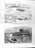 Old Antique Print 1881 Steamboat Disaster Canada Victoria Transvaal War 19th