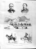 Original Old Antique Print 1881 Candahar British Sentry Abdurrahman Pease Adam