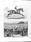 Original Old Antique Print 1881 Iroquois Derby Horse Fred Archer Art Me 19th