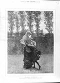 Original Old Antique Print 1881 Mother Young Girl Birthday Garden Phil Morris