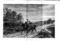 Original Old Antique Print 1881 Gow Fine Art Highwaymen Coach 19th