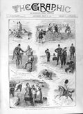 Original Old Antique Print 1881 Siers War Volunteers Brighton Review Army 19th