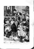 Old Antique Print 1881 Children London Water Supply Fine Art Staniland 0 19th