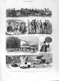 Original Old Antique Print 1881 Goodwood Horse Racing Sport Prince Peasant Peer