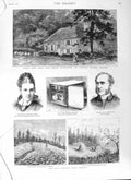 Old Antique Print 1881 William Penn Ruscombe Cumming Borneo Volcano Boan 19th