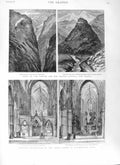 Original Old Antique Print 1881 Westminster Abbey Denver Grande Railway Mexico