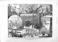 Original Old Antique Print 1881 London Bartholomews Islington Bridge Canonbury